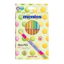 Caneta Mentos Hidrográfica Neo Pen Pastel 12 Cores Compactor