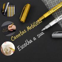 Caneta Metálica Dourada ou Prata Escrita Suave Alta Qualidade Unidade Caneta Metálica Dourada ou Prata Escrita Suave Alta Qualidade Unidade