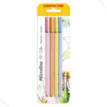 Caneta Microline Art Color Compactor 4 Cores Tons Pasteis Caneta Microline Art Color Compactor 4 Cores Tons Pasteis