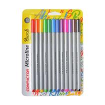 Caneta microline brush 12 cores compactor