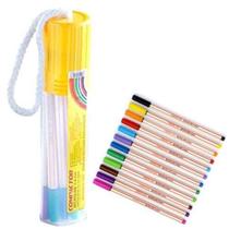 Caneta Microline Estojo com 12 Cores Compactor