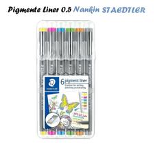 Caneta Nankin Pigment Liner Staedtler 0.5 c/6 cores