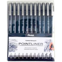 Caneta Nanquim Tecnica Preta C/11 Pontas Estojo Caneta Nanquim Tecnica Preta C/11 Pontas Estojo