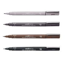 Caneta Nanquim Uni Pin Uni-ball Brush Kit C/ 4 Cores Caneta Nanquim Uni Pin Uni-ball Brush Kit C/ 4 Cores