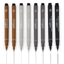 Caneta Nanquim Uni Pin Uni-ball Kit C/ 8 Canetas Novas Cores Caneta Nanquim Uni Pin Uni-ball Kit C/ 8 Canetas Novas Cores