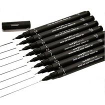 Caneta Nanquim Uni Pin Uni-ball Kit C/ 8 Traços