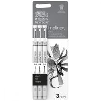 Caneta Nanquim Winsor & Newton 3 Pontas Grossas Preto