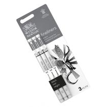 Caneta Nanquim Winsor & Newton Fineliner Ponta Grossa Preto C/3 Und.