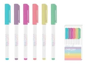 Caneta Newpen Uatt Colore Tons Pastéis 6 Ponta Diamante 2-4