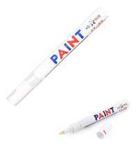 Caneta Paint Marker Marcador Industrial Permanente Branca Tira Riscos Pintura Carro Moto Tenis