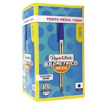 Caneta Paper Mate 1.0 Kilometrica 100 Média 50 Unidades