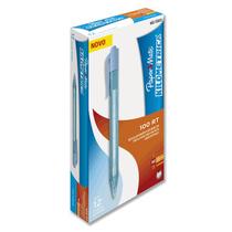 Caneta Paper Mate KM 100 RT Azul Turquesa 1.0mm Caixa com 12 Unidades