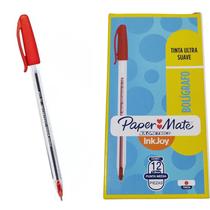 CANETA PAPERMATE INKJOY KM 100 1.0 MEDIA VERMELHO CX C/12 un