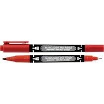 Caneta Para Cd 1.0Mm Mm100 Ponta Dupla Vermelho