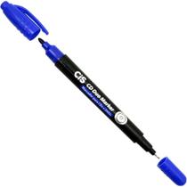 Caneta para CD 10MM CIS Duo Marker 2 Pontas Azul - Caixa com 12 Unidades Caneta para CD 10MM CIS Duo Marker 2 Pontas Azul - Caixa com 12 Unidades