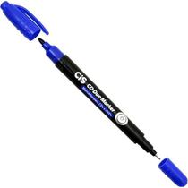 Caneta para CD 10MM CIS Duo Marker 2PONTAS Azul CX com 12