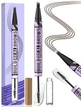 Caneta para sobrancelhas e gel para sobrancelhas iMethod 2 em 1 marrom escuro