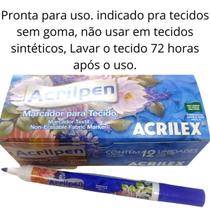 Caneta Para Tecido Acrilpen Acrilex Caixa Com 12 Unidades Caneta Para Tecido Acrilpen Acrilex Caixa Com 12 Unidades
