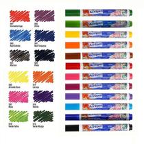 Caneta Para Tecido Acrilpen Acrilex kit c/ 12 cores