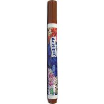 Caneta Para Tecido Marrom Acrilpen Cx Com 12 - GNA - Acrilex