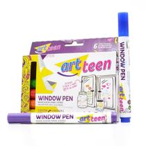 Caneta para Vidro Window Pen Art Teen - 6 Unidades