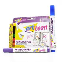 Caneta para Vidro Window Pen Art Teen - 6 Unidades - Acrilex
