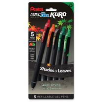 Caneta Pentel Energel Kuro Shades of Leaves 0,7 mm, pacote com 5 Caneta Pentel Energel Kuro Shades of Leaves 0,7 mm, pacote com 5