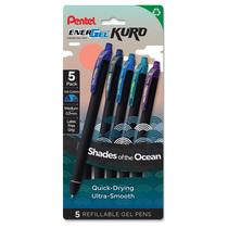Caneta Pentel Energel Kuro Shades of the Ocean, pacote com 5 Caneta Pentel Energel Kuro Shades of the Ocean, pacote com 5