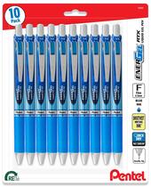 Caneta Pentel Energel Needle Tip de 0,5 mm, tinta azul, pacote com 10 Caneta Pentel Energel Needle Tip de 0,5 mm, tinta azul, pacote com 10