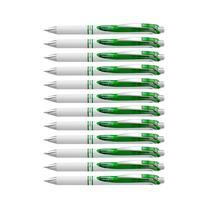 Caneta Pentel Energel Pearl Retrátil 0,7 mm Verde Limão x12