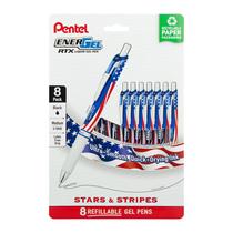 Caneta Pentel Energel RTX em gel líquido retrátil de 0,7 mm, pacote 8 Caneta Pentel Energel RTX em gel líquido retrátil de 0,7 mm, pacote 8