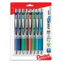 Caneta Pentel Energel RTX em gel líquido retrátil de 0,7 mm, pacote com 8