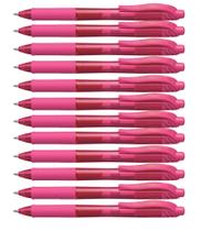 Caneta Pentel Energel-x Gel Líquido Retrátil 0,7 mm Rosa x12