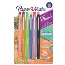 Caneta Perfumada Flair Média 0.7mm Scented C/ 12 Cores Paper Mate