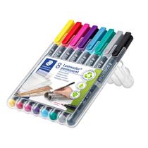 Caneta Permanente Staedtler Lumocolor 318 0.6mm Box 8 Cores