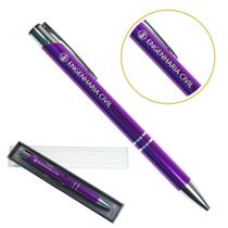 Caneta Personalizada Cursos Metal Profissional Coloridas Engenharia Civil