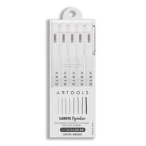 Caneta Pigmentum Preto Estojo Com 5 Traços Artools Caneta Pigmentum Preto Estojo Com 5 Traços Artools