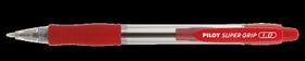 Caneta Pilot 1.0 super grip vermelho retrátil Caneta Pilot 1.0 super grip vermelho retrátil