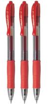 Caneta Pilot Rollerball Gel G-2 - 0.7 Vermelha x 3 unidades