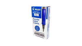 Caneta Pilot Super Grip 1.0 Azul Caixa Com 12
