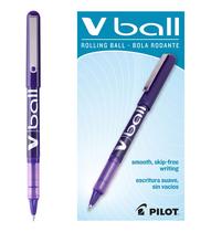 Caneta PILOT VBall Liquid Ink Rolling Ball Stick roxa, pacote com 12 Caneta PILOT VBall Liquid Ink Rolling Ball Stick roxa, pacote com 12