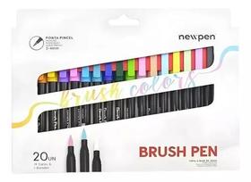 Caneta Pincel Brush Pen 20 Cores Newpen