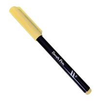 Caneta Pincel Brush Pen Amarelo Vanilla Pastel Newpen