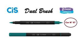 Caneta Pincel Cis Dual Brush Pen Aquarelável 07 Verde Jade