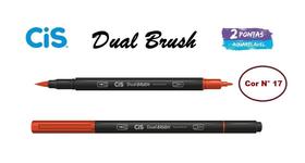 Caneta Pincel Cis Dual Brush Pen Aquarelável 17 Vermelho