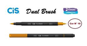 Caneta Pincel Cis Dual Brush Pen Aquarelável 19 Laranja