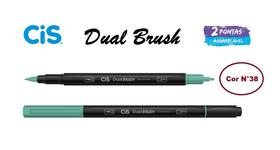 Caneta Pincel Cis Dual Brush Pen Aquarelável 38 Verde Pastel