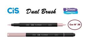Caneta Pincel Cis Dual Brush Pen Aquarelável 39 Rosa Pastel