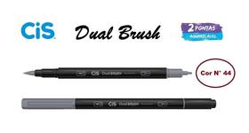 Caneta Pincel Cis Dual Brush Pen Aquarelável 44 Cinza 5C