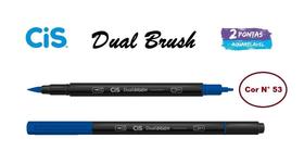 Caneta Pincel Cis Dual Brush Pen Aquarelável 53 Azul Indigo Caneta Pincel Cis Dual Brush Pen Aquarelável 53 Azul Indigo